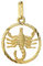 NKlaus Skorpion Sternzeichen 585 Gelb Gold 14 Karat 15mm Kettenanhänger Horoskop Zodiak 13325