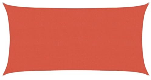 vidaXL Voile d'Ombrage Protection Voile Solaire Voile de Parasol Anti UV Jardin Patio Terrasse Balcon Extérieur 160 g/m² Terre Cuite 2,5x5 m PEHD
