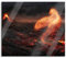 Brennender Phönix Vulkanlandschaft Herdabdeckplatte & Spritzschutz aus Echtglas | Für Herd-Kochfelder | 60x52 cm