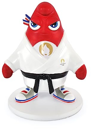 DOUDOU ET COMPAGNIE - Mascotte Phyrge Judo - Paris 2024 - JO2511 - Taille 11,5 Cm - Design Rouge Authentique - Produit Sous Licence Officielle - Idéal Fans Et Collectionneurs