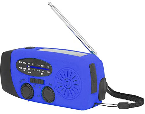 Tragbares Survival Radio mit LED Taschenlampe Notfall Radios Notfall Solar Handkurbel Radios Haushalts Notfallversorgung für den Außenbereich (Europäisches Modell)