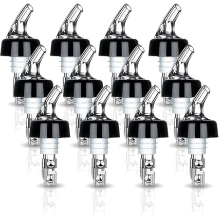 Minismus Lot de 12 becs verseurs de bouteilles de 2 cl – Doseur pour bouteilles – Universel – Convient par exemple pour le vin, le schnaps, les cocktails et l'huile