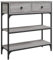vidaXL Table Console, Table d'Entrée avec Rangement, Table de Couloir, Table d'Appoint Salon Salle de Séjour Maison Intérieur, Industriel, Sonoma Gris Bois d'Ingénierie