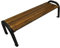Primario Grande Gartenbank, Parkbank Holz - Gartenmöbel, Outdoor Bank - Solider Bankrahmen Sitzbank Wetterfeste, Design Skandinavische (Primario-BO Walnuss, 100cm - Gesamtlänge der Bank, CE)