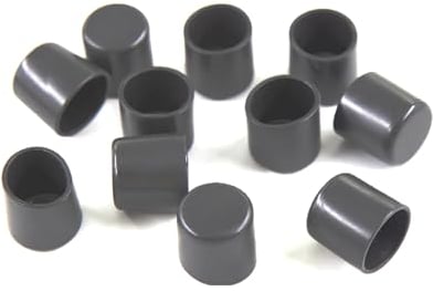 Leliafleury 8Pcs 22mm Rubber Leg Tips Round End Caps Black Chair Leg Covers Non-Slip Rubber Furniture Feet Replacement Tips for Tables Chairs Desks