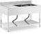 Royal Catering RCGS-2B140D7 Spültisch 2 Becken zu 500 x 400 x 250 mm extra Ablage Edelstahl Edelstahl-Spültisch Gastro-Spültisch