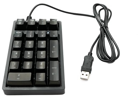 System-S Numpad Ziffernblock 21 Tasten USB 2.0 Typ A Mechanische Tastatur mit LED RGB Backlight