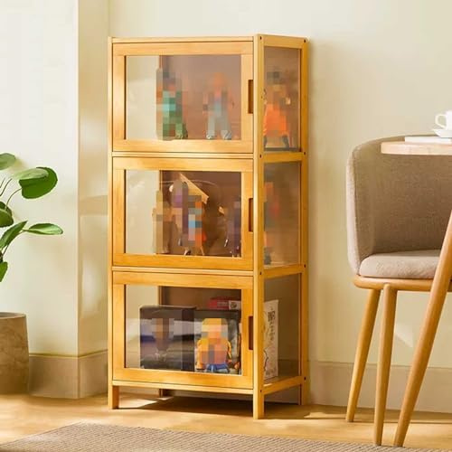 Vitrine en verre avec portes transparentes, vitrine autonome pour objets de collection, vitrine en verre à 3 côtés