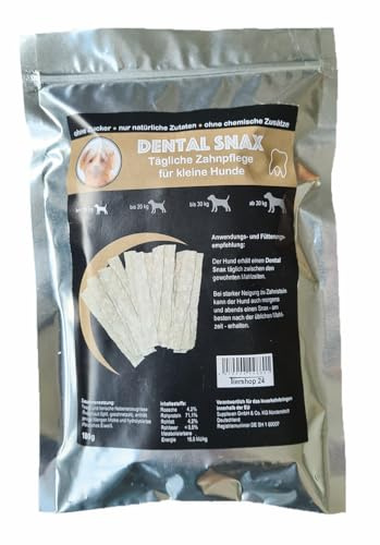 DENTAL SNAX - KAU-STRIPLETS - Kaustreifen für kleine Hunde bis 10 kg Futtergänzungsmittel mit natürlichen Enzymen Für EIN gesundes Gebiss