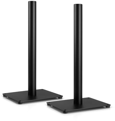 Teufel K&M AC 7001 SP3 Lot de 2 supports de classe HiFi pour enceintes compactes Teufel Noir