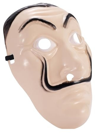 FASCHINFEVER Casa del denaro maschera – maschera per costume – taglia unica – Salvador Dali – per adulti – Costume per Carnevale, Halloween
