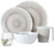 Melamin Camping Geschirr Set 4 Personen Amboss Design 16 Teilig + 4 Gläser Wassergläser Tafelgeschirr Picknick BBQ Kochgeschirr