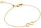 Abbott Lyon Infinity Bracelet for Women - 18k Gold Plated Stainless Steel, Luxury Jewelry Gift for Birthday, Anniversary, Christmas, Valentine's Day (Gold)