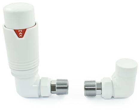 Thermostatic Radiator Valve White Corner TRV – Style (All White)