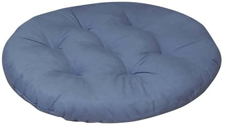 Stuhlkissen Rund 40cm Weiches Stuhlauflage Indoor Ourdoor Sitzkissen Bodenkissen Dekokissen für Esszimmer, Küche, Garten, Büro (Blau)
