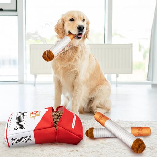 Homrich Hundespielzeug Quietschend, Plüsch Intelligentes Kauspielzeug für Welpen, Mittelgroße und Große Hunde, Interaktiv & Langlebig