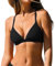 CUPSHE Damen Bikini Top V Ausschnitt Triangel Lace Up Bademode Bikini Oberteil Schwarz M