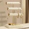 Josmimic 3 Tier Bracelet Holder Display - Detachable T Bar Beige Velvet Bracelet Holder, Jewelry Holder Organizer for Bracelet, Necklace, Watches, Rings