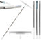 Scettar 2 en 1 Raclette Douche avec Manche Long,Raclette Vitre Professionnel Blanche,Raclette Sol Amovible avec Pinceau,Balai Raclette Sol pour Plancher,Nettoyage vitres et Baies vitrées
