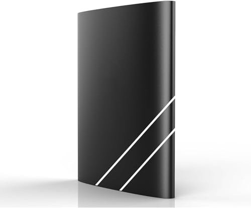 Disco Duro Externo 2To USB Ultrafino Diseño Metálico Portátil para Mac, PC, Laptop, Ordenador, Smart TV,Disco Duro (Negro)