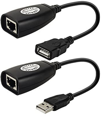 Wynrzyj 1 paio di cavi di prolunga USB a RJ45 LAN Ethernet, 50 m di distanza tramite computer Cat5e/6