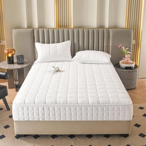 MCBHSH Coprimaterassi con Cerniera, Materassi matrimoniali/Singoli, Protezioni per materassi, Coprimaterassi trapuntati-C-90×200+15cm