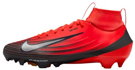 Nike Vapor Pro 1 Football Cleats (HF9409-600, Bright Crimson/Laser Orange/Black) Size 13