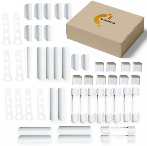 8er Set PVC Abdeckkappen für Fenster & Türen, Siegenia TITAN AF Zubehör (TKSL0020, TKWB0010, TKEB0020, TKEO0010, TKEU0010), Weiß