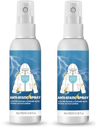 Textilien Antistatik Spray,Antistatikspray für Kleidung,Spray Antistatisch für Kleidung.Teppich.Möbel & Textilien.Auto - Antistatikspray für Kleidung 100ML*2PC