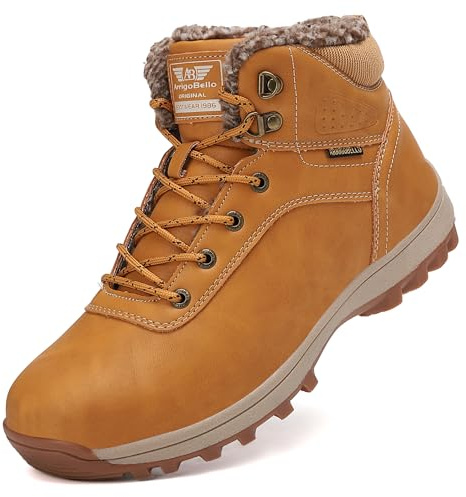 ARRIGO BELLO Stivali Donna Uomo Neve Invernali Scarpe Antiscivolo Allineato Caloroso Boots Outdoor Stivaletti 36-46(Giallo,43)