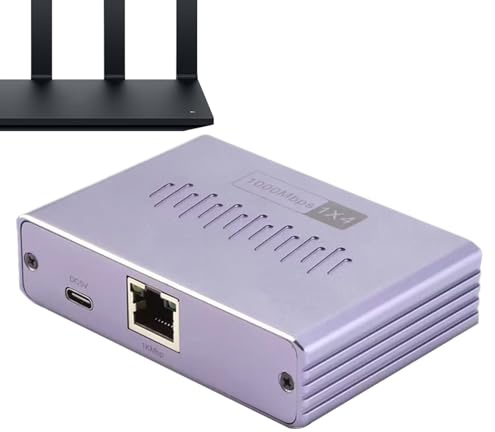 Splitter LAN, cavo Ethernet 1 in 4 out – Accessori per trasmissione dati ad alta velocità 1000 Mbps con bassa latenza per laptop, TV Box, stampante, PC, fotocamera