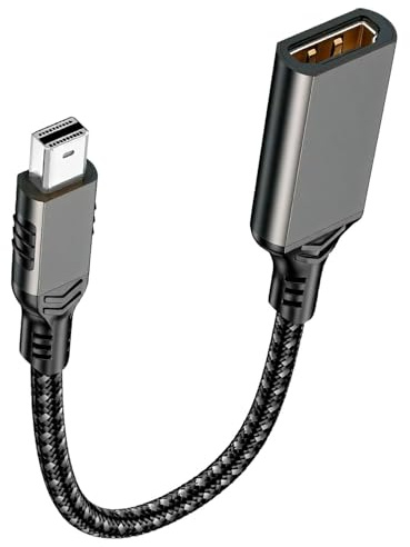 Mini DisplayPort to HDMI Adapter Thunderbolt to HDMI Converter 4K Mini DP Male to HDMI Female Cable for MacBook Air/Pro Microsoft Surface Pro/Dock HDTV Monitor Projector Dell Laptop HP AMD NVIDIA