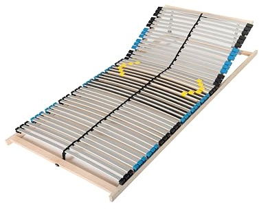Sleepneo Lattenrost 140x200, Kopfteil verstellbar, 42 Latten, hohe Traglast bis 150Kg, Ergonomischer 7-Zonen-Lattenrost 140 x 200 cm, Buchenholz, Selbstmontage