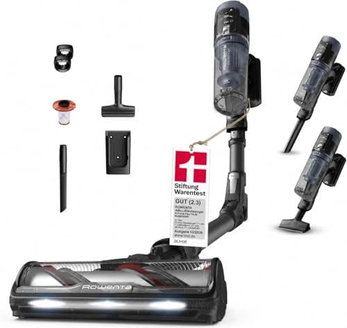 Rowenta X-Force Flex 14.80 RH9B36WV Aspirateur sans fil avec puissance d'aspiration supplémentaire 240 AW, ajustement automatique de la puissance d'aspiration, technologie Flex, Stiftung Warentest GUT