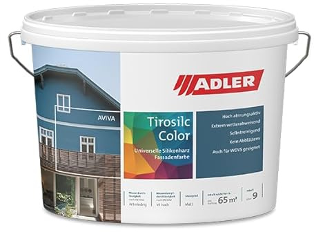 ADLER Aviva Tirosilc-Color C12 028/7 Blanche-Neige Peinture de façade Résine de silicone et supports minéraux 1 l