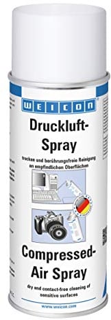 WEICON Druckluft-Spray, 400 ml, Druckluft-Dose inkl. Sprühschlauch, trockene & berührungsfreie Reinigung