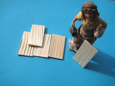 menta-modellbau Dachschindeln für den Krippenbau, 120 Stück