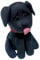 dog cake topper decoration - black Labrador - edible