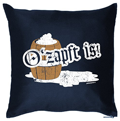 Goodman Design Mega Cooles Funkissen mit Aufdruck für den Bayerischen Fan - O'zapft is - Bayerische Redensarten