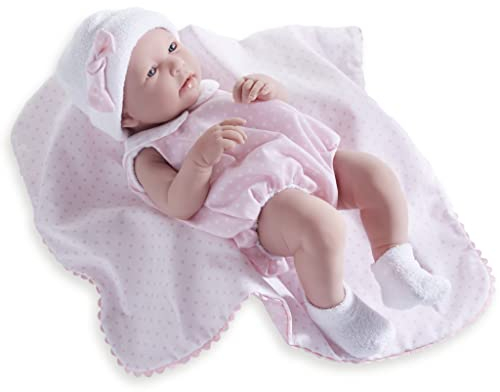 JC Toys La Newborn - Realistische 17 anatomisch korrekte REAL GIRL Babypuppe