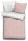 biberna 0840500 Wende-Bettwäsche Garnitur mit Kopfkissenbezug Melange-Flanell 1x 200x200 cm + 2x 80x80 cm, hellrosa