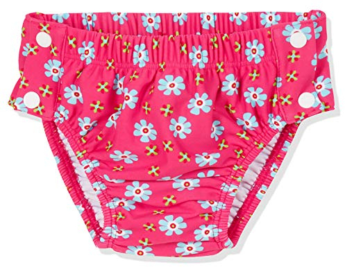 Playshoes UV-Schutz Windelhose Unisex Kinder Badehose Schwimmhose Badebekleidung, Blumen zum Knöpfen, 74/80
