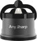 AnySharp Pro Metal Knife Sharpener, Hands-Free Safety, PowerGrip Suction, Sharpens All Kitchen Knives, Ideal for Hardened Steel & Serrated, World's Best, Compact, One Size, Matte Grey, Metal