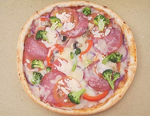 Pizzaplatte Pizzastein Bearbeitet 40 x 30 x 3 cm Backofenplatte Brotbackplatte Flammkuchenplatte deutsche Schamotte Nachbearbeitet per Hand ohne scharfe Kanten für Backofen Herd und Grill