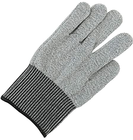 Fackelmann 685216-Guante Cocina, Guante anticortes para mandolina, Gris, 13,5 x 21,5 cm, HPPE, Gante Anti-Coupure