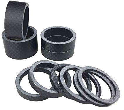 PLATT Fahrrad Ahead Vorbau Spacer Karbon MTB Rennrad Distanzscheiben Headset Spacer 1/8 (10 pcs),Matt