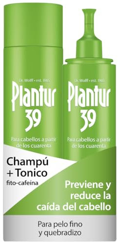 Plantur 39 Caffeine Shampoo and Tonic Set Prevents and Reduces Hair Loss | For Fine Brittle Hair | Supports Hair Growth | Women Hair Care Made in Germany | Set of 250ml Shampoo and 200ml Tonic
