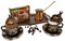 Turkish medium roast Coffee Gift Set for Two with Ground Coffee Perfect Starter Kit Ottoman Style Arabic Kahwa Pot (Copper)