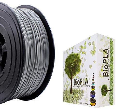 Bio PLA Filament 3D-Drucker PLA 1,75mm 1kg Spule Rolle (Grau)