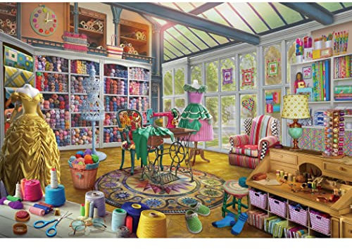 Lavievert 1000 Teile Puzzle, Holzpuzzle, Puzzles für Erwachsene, 1000 Teile Puzzle für Jugendliche & Erwachsene - Nähraum